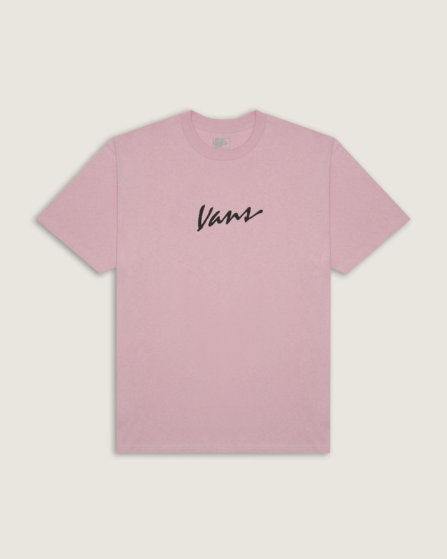 Camiseta Ss Classic Script Pink Dawn Black | Vans