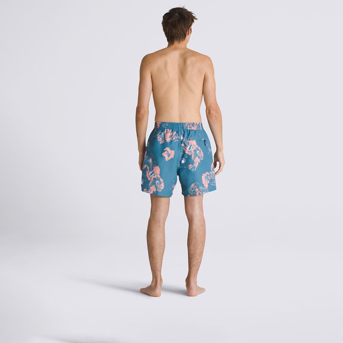 Boardshort Primary Print Elastic Warm Weather Bluestone