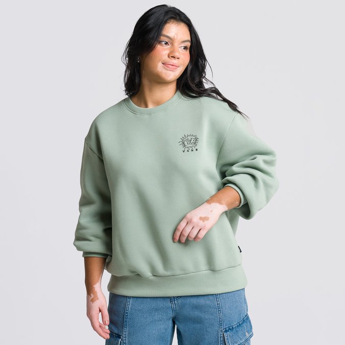 Moletom Expand Visions Bloussant Crew Iceberg Green
