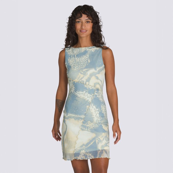 Vestido Molly Mesh Mini Dress Ss Banana Cream