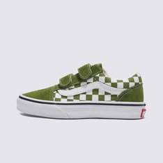 Feito especialmente para proporcionar o calce seguro e confortável dos pequenos, o Tênis Old Skool Checkerboard Pesto Infantil homenageia o icônico tênis com Sidestripe™, substituindo os cadarços tradicionais por fechos duplos de velcro. Com cabedal durável de camurça e lona verde com detalhe de estampa icônica em checkerboard, este modelo de cano baixo proporciona um ajuste fácil e seguro, mantendo o conforto dos pequenos durante todo o dia. O tênis apresenta biqueiras reforçadas, colarinhos acolchoados de suporte e sola de borracha waffle exclusiva Vans.