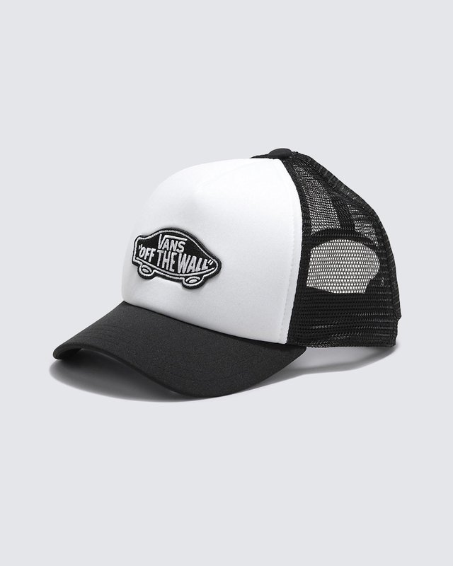 BONÉ CLASSIC PATCH CURVED BILL TRUCKER BLACK WHITE