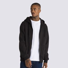 Um clássico é sempre clássico. A tradição que as peças Vans carregam na essência permitem um visual atemporal, que combina o estilo tradicional com o conforto aconchegante para os dias mais frios. O Moletom Core Basic FZ Black é confeccionado em algodão e poliéster. O modelo na cor preta, é fechado por zíper frontal, com bolso canguru. Possui capuz com cadarço para regulagem, barra e punhos canelados e apresenta aplicação de patch bordado Vans® em “Drop V”, na altura do peito, no lado esquerdo.