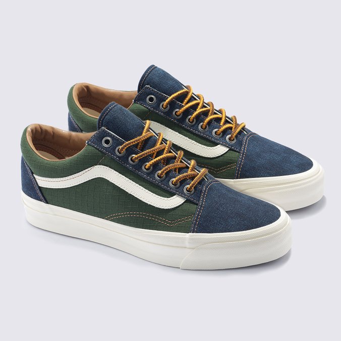 Tenis Old Skool Mte Salt Wash Navy Green Vans
