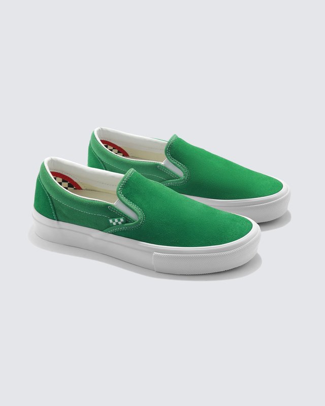 Tênis Skate Slip-On Green White