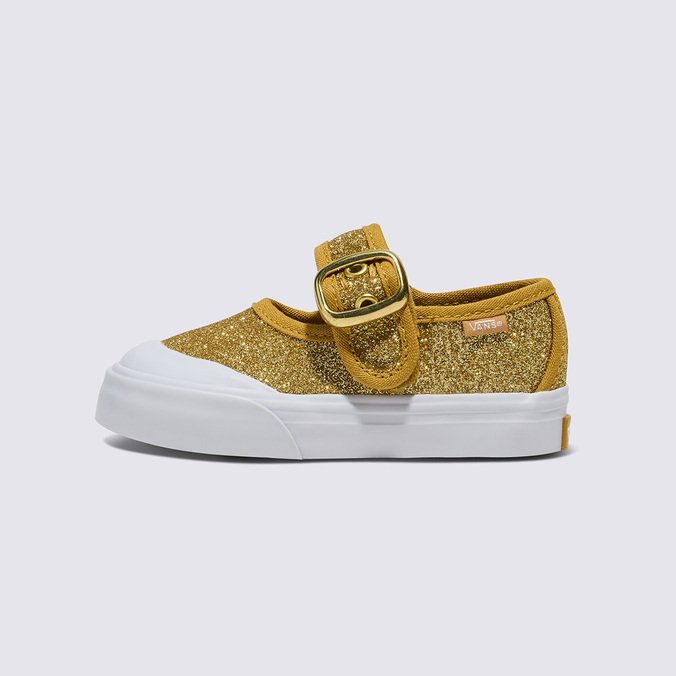 Tênis Mary Jane Glitter Champagne Gold Infantil