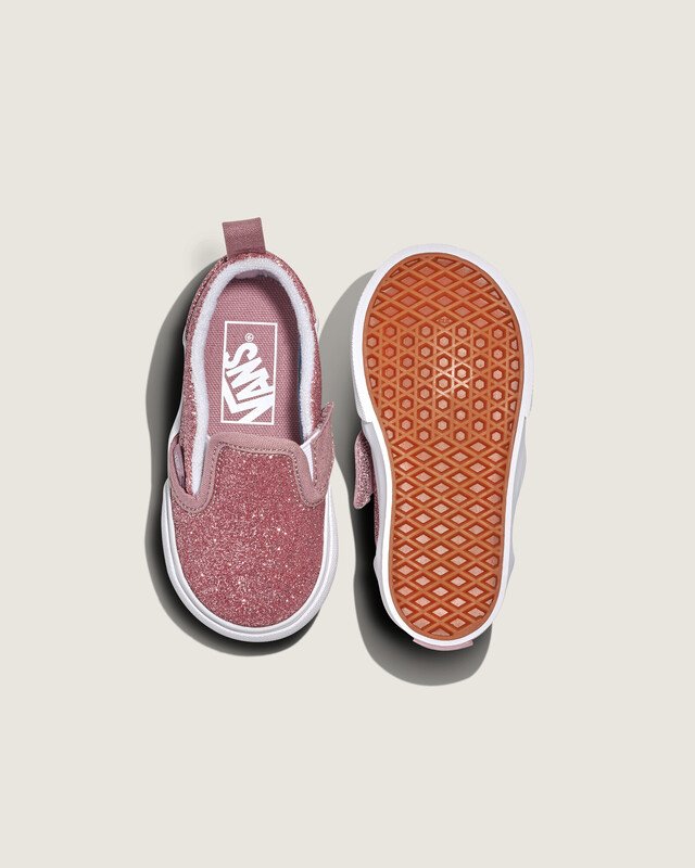 Tênis Slip-On Glitter Rose Gold Infantil