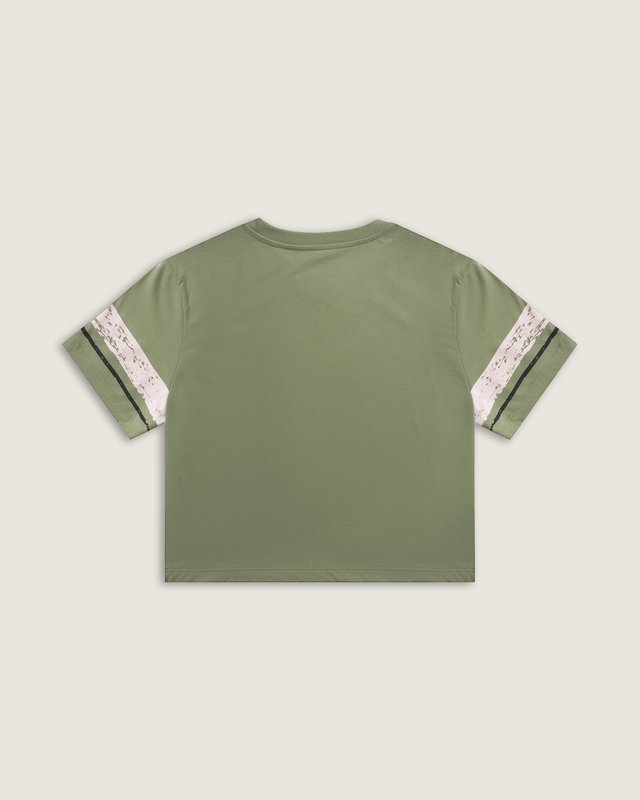 Camiseta Manga Curta  Cropped Off The All Soft Sage
