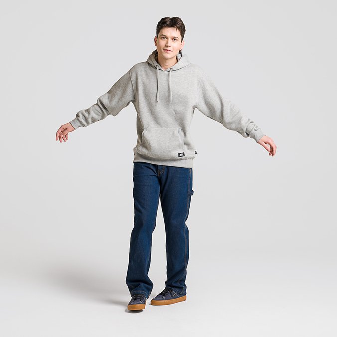 Moletom Skate Classics Patch Po Cement Heather