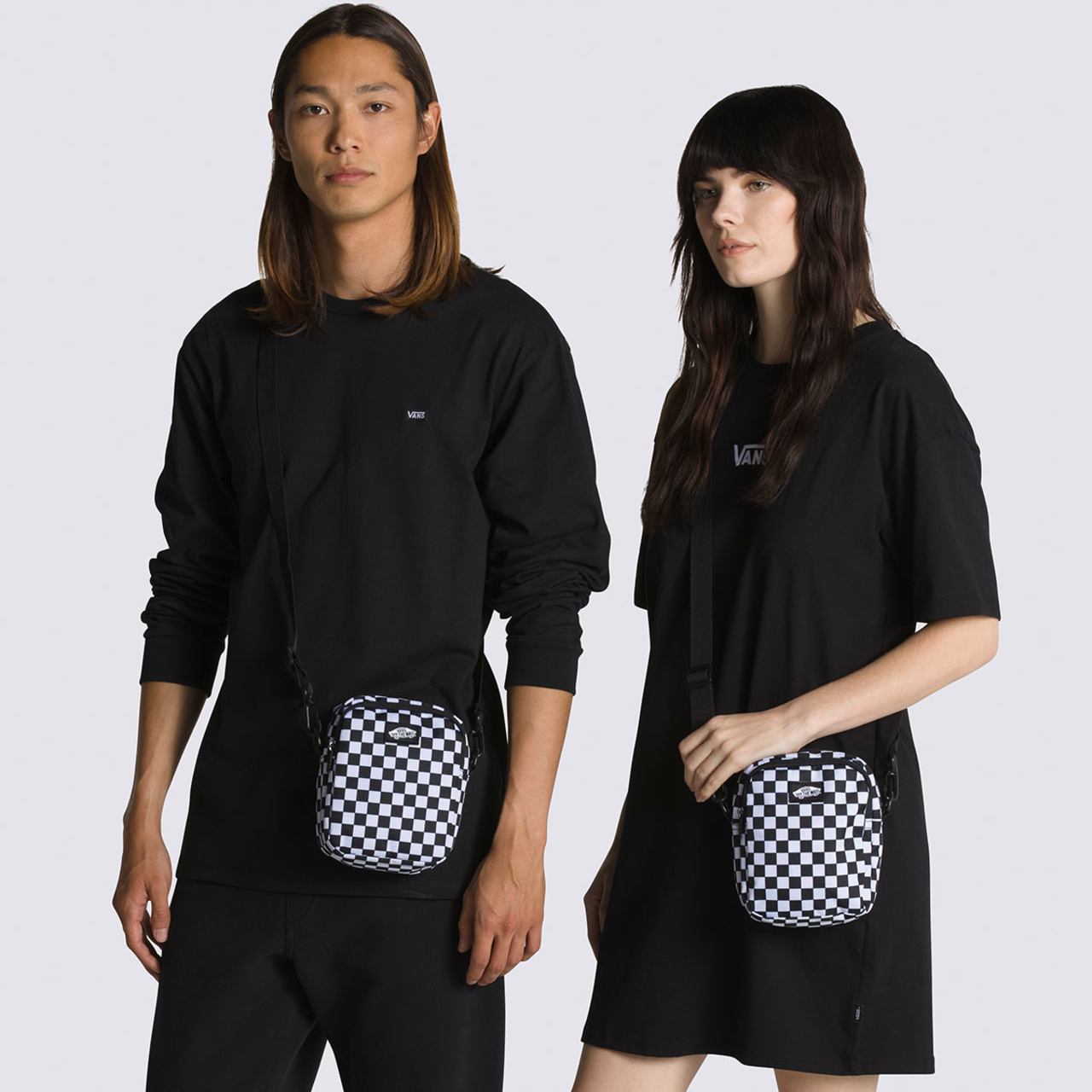 Bolsa Go Getter Crossbody Black White Checkerboard