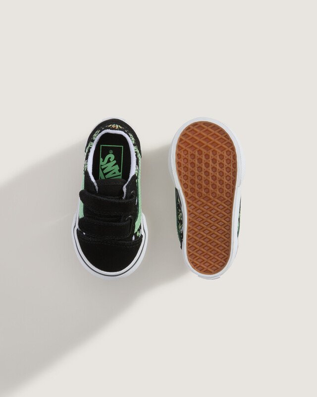 Tênis Old Skool Kids Glow Cosmic Cruisers Black Green Infantil