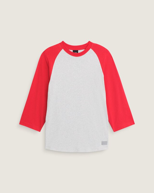 Camiseta Manga Curta Lx Raglan Crimson Haze Ash Heather