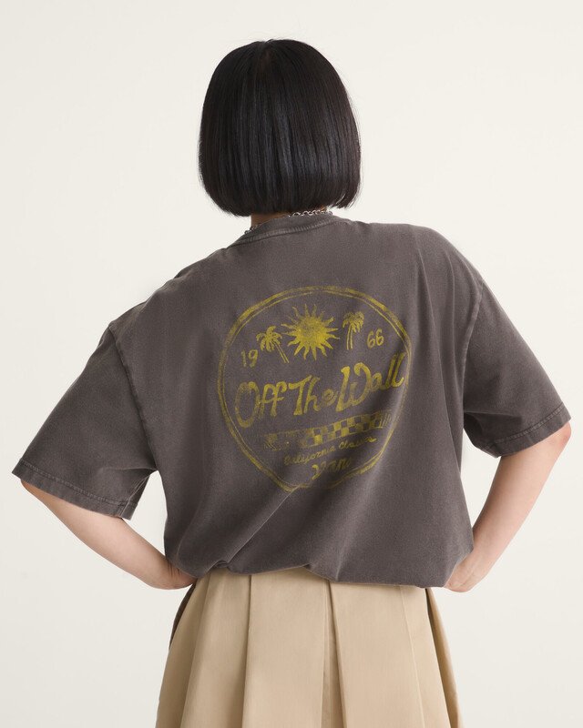 Camiseta Manga Curta Faded Palms Faded Black