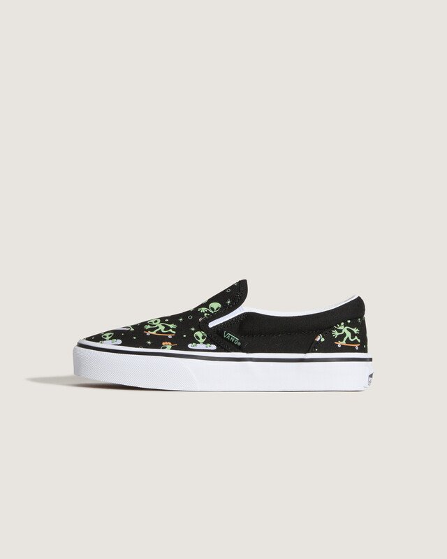 Tênis Slip-On Kids Black Green Infantil
