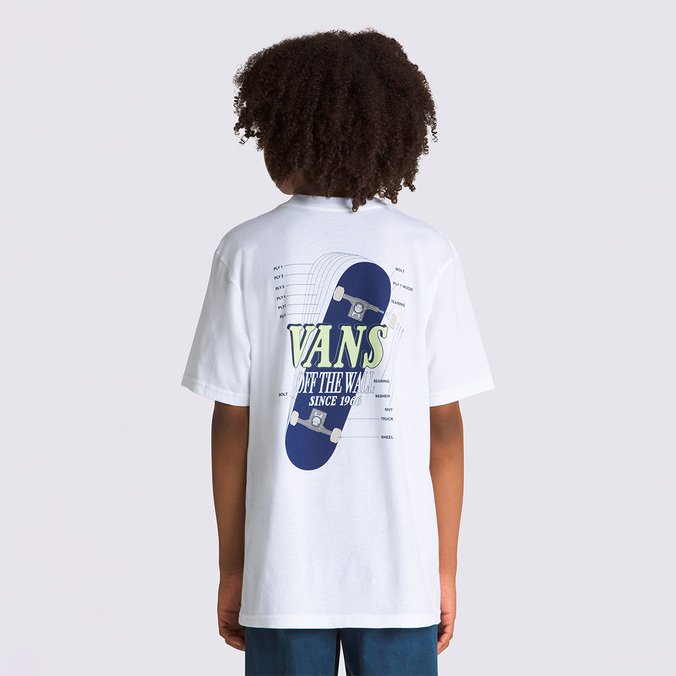 Camiseta Skate Mechanics Ss Infantil White