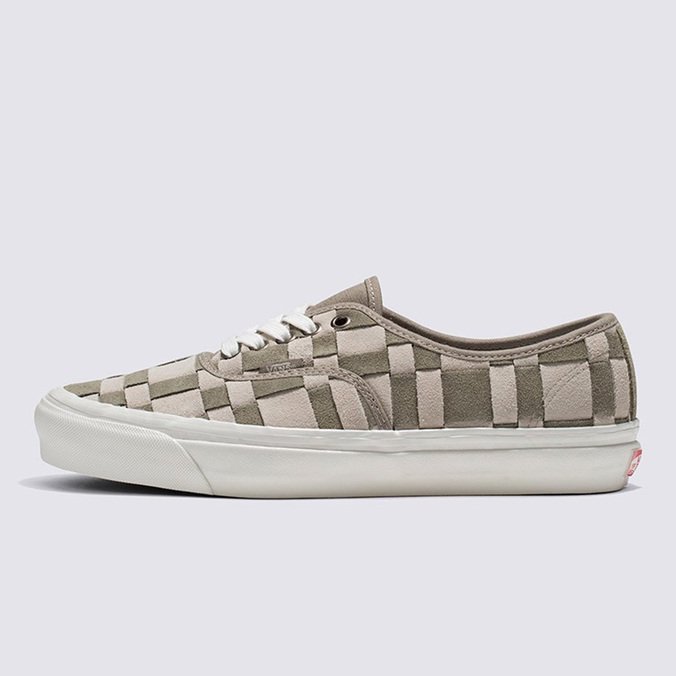 Tênis Authentic 44 Dx Woven Check Brown Khaki