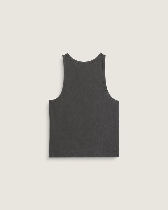 Regata Waffle Tank Faded Black
