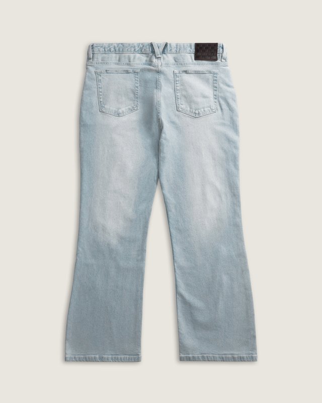 Calça Check 5 Mid Rise Flare Light Stonewash