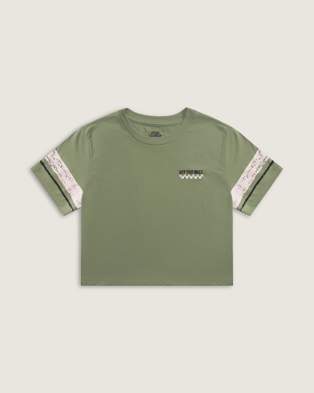 Camiseta Manga Curta  Cropped Off The All Soft Sage