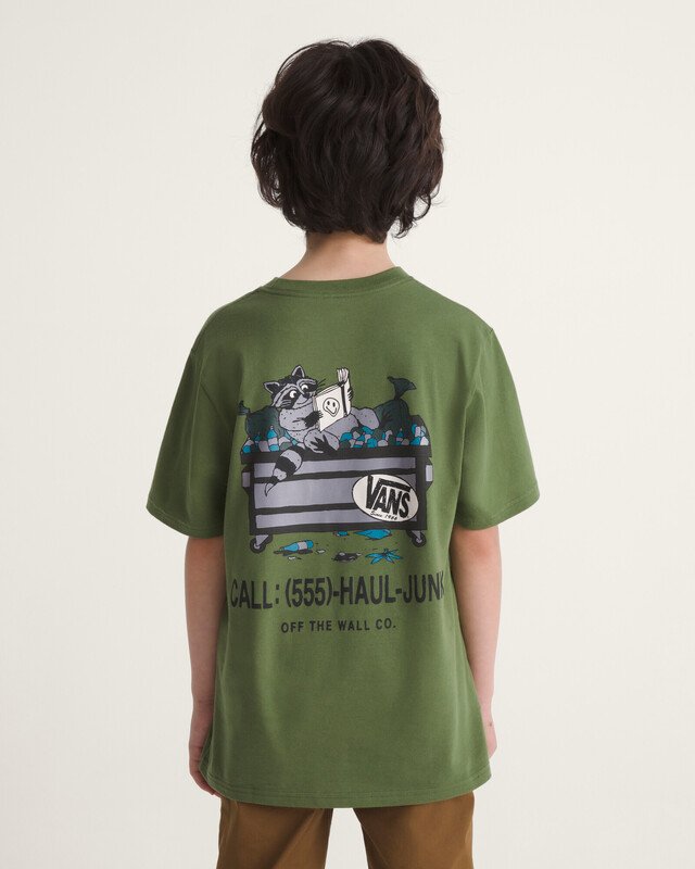 Camiseta Manga Curta Dumpster Raccoon Green Balsam Infantil