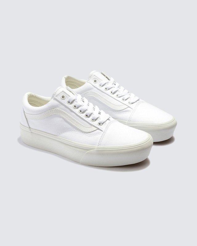 Couro Tenis Vans Feminino Old Skool Branco Tênis Old Skool