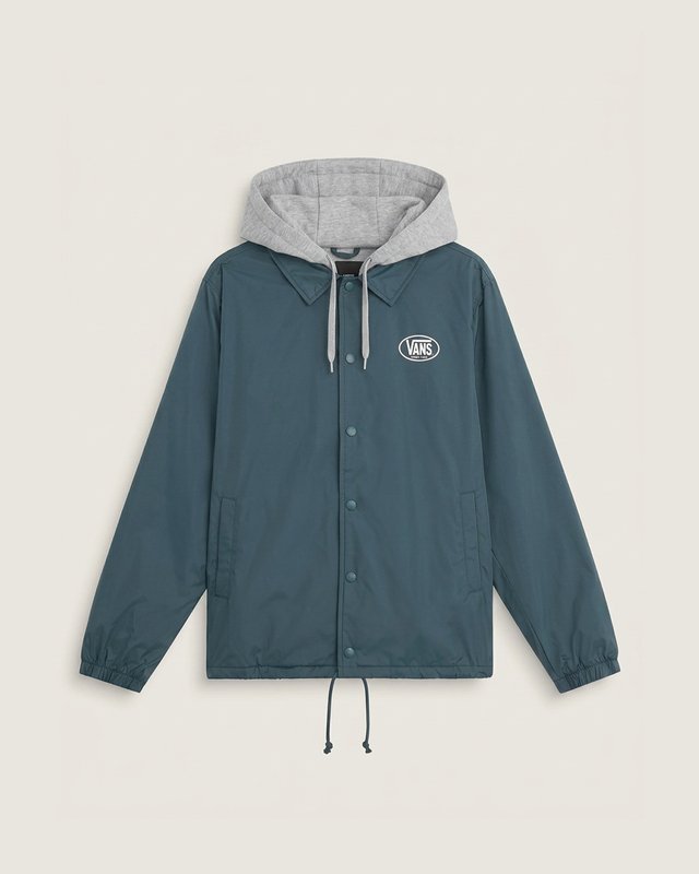 Jaqueta Torrey Hooded Coaches Mystic Moss