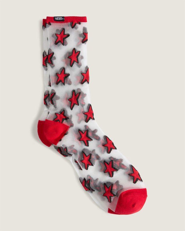 Meia Hazy Sheer  Racing Red