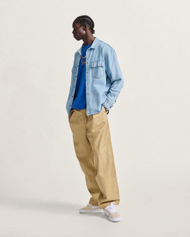 Camisa LS Faded Denim