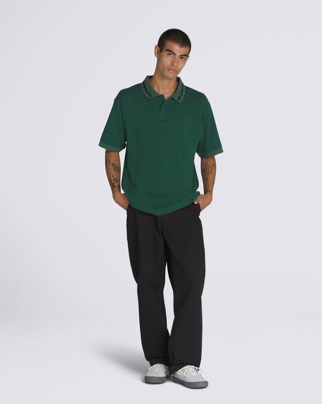 Camiseta Skate Mesh Polo Ss Curren Caples Rain Forest