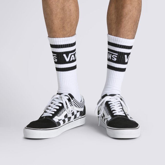 Meia Drop V Crew 34/8 Zahba Mid Domond White