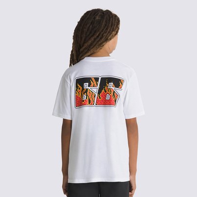Camiseta Digi Flames White Infantil