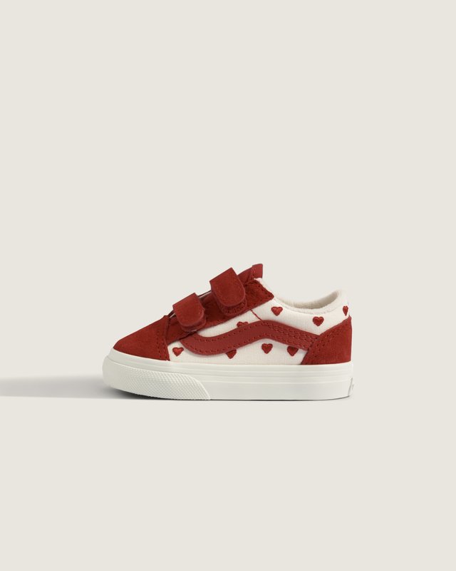 Tênis Old Skool V Red Hot Valentines Racing Red True White Infantil
