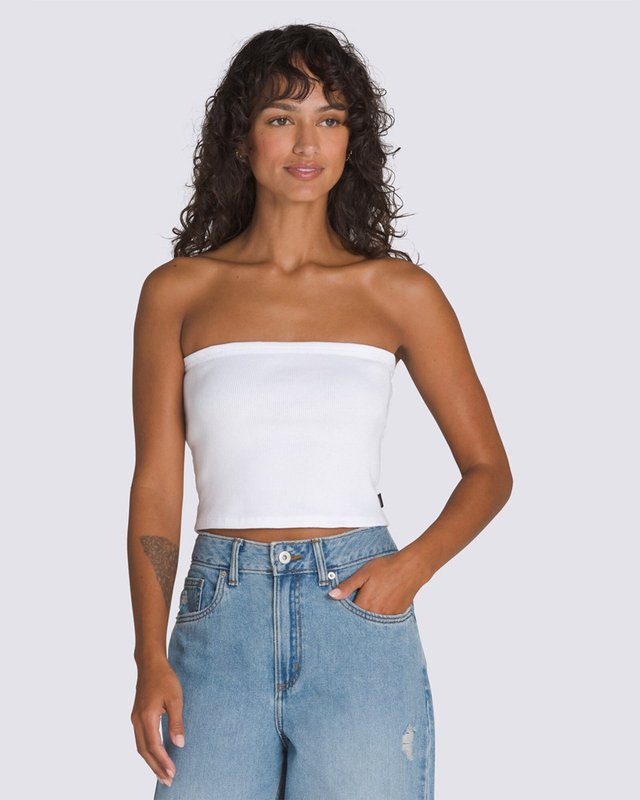 Camiseta Drew Rib Tube Top White