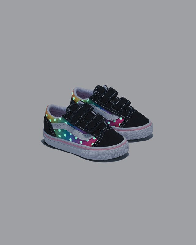 Tênis Old Skool Rainbow Glow Black Multi Infantil