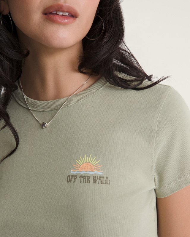 Vans x BABYL L/S Tee【Lサイズ】 Camiseta Manga Curta Baby Tee Pipe Dream Soft Sage | Vans