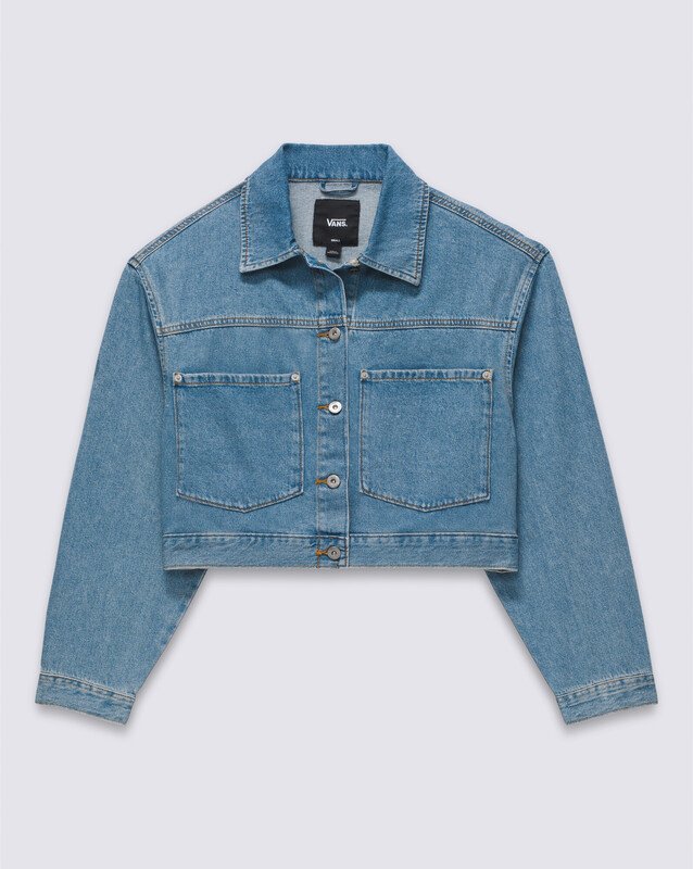 Jaqueta Raynes Denim Crop Jacket Upland Stonewash