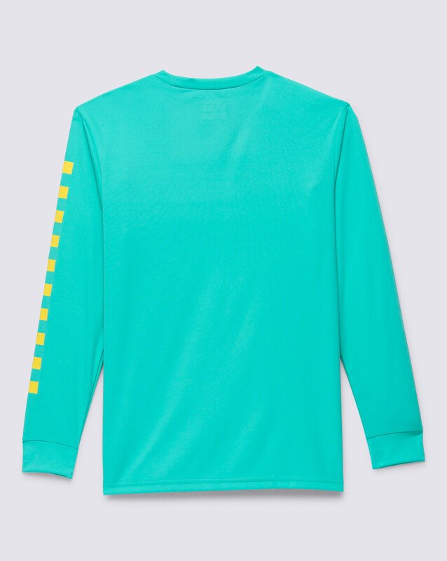 Camiseta Vans Classic Checker Sun Ls Waterfall Infantil