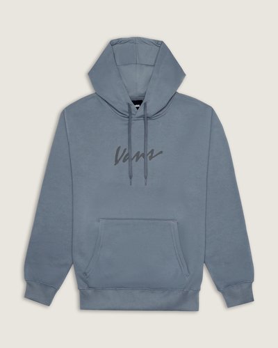 Para se aquecer e relaxar no estilo “Off The Wall”. O Moletom Scripted Vans Pullover Stormy Weather mantém o design despojado que você espera, com a cobertura extra de mangas compridas e do fleece escovado super macio na parte traseira. O modelo traz estampa frontal com assinatura Vans em letra cursiva. Combine com todos os seus clássicos.