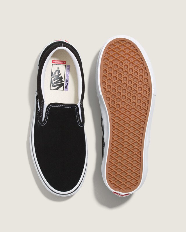 Tênis Skate Slip-On Black White