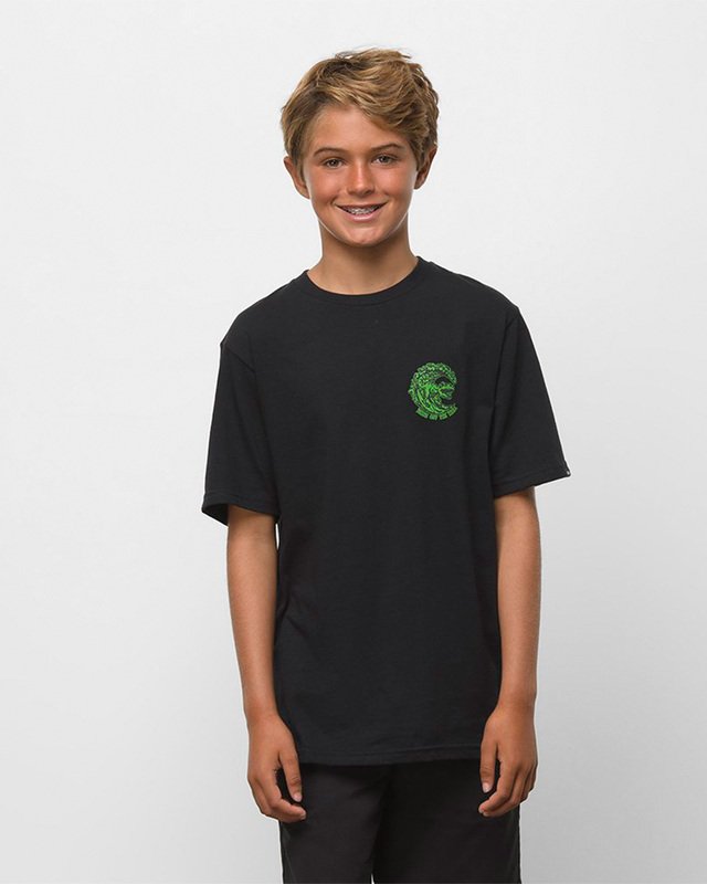 Camiseta Off The Wall Surf Dino Ss Infantil Black