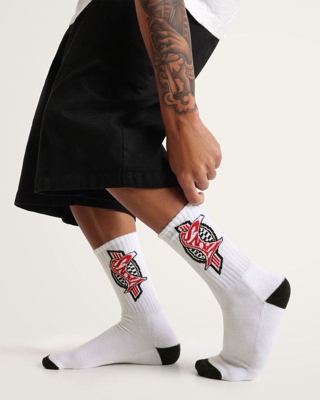 Meia Verne Crew White