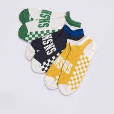 Combine os seus clássicos com uma meia que carrega o Lifestyle Vans por onde for. O par perfeito que traz estilo para todos os seus clássicos Vans. A Meia Vans Check Kick Fairway agrega estilo com toda a autenticidade Vans para compor o seu Lifestyle. O modelo traz estampa exclusiva Vans em checkerboard. Possui ponteira, calcanhares e contorno das caneleiras, cano de 18cm de altura e assinatura bordada Vans em “Drop V” na parte superior do cano.