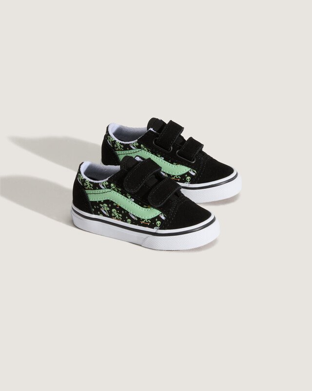 Tênis Old Skool Kids Glow Cosmic Cruisers Black Green Infantil