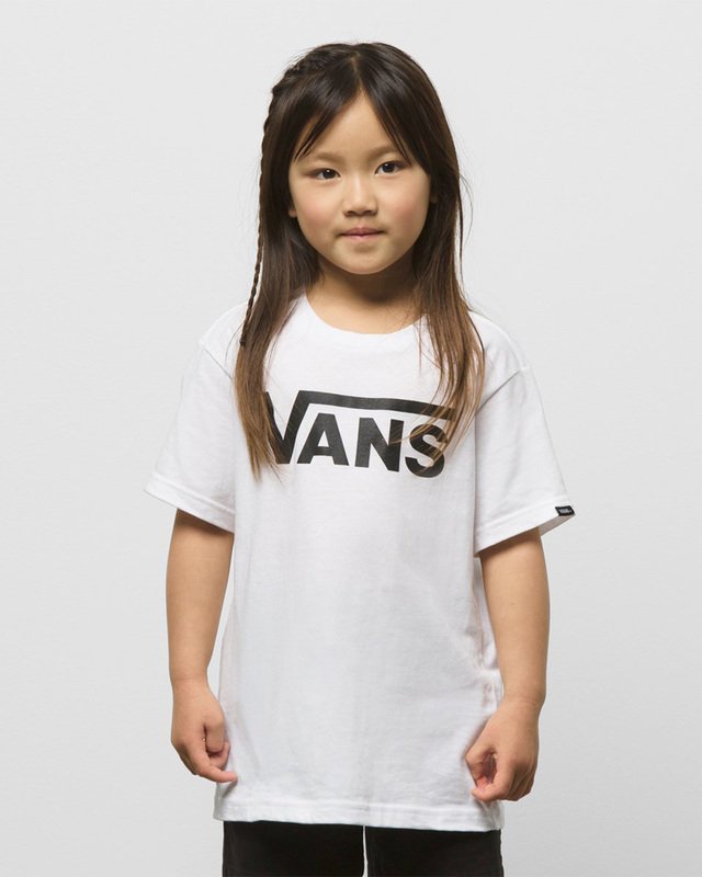 Camiseta Vans Classic Infantil White Black