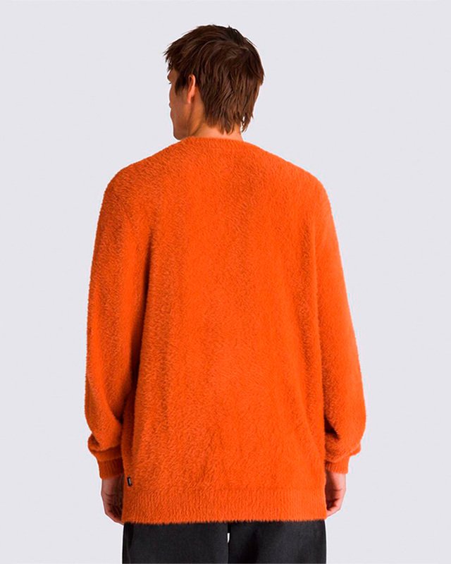 Casaco Elmsford Solid Crew Cardigan Upland Auburn