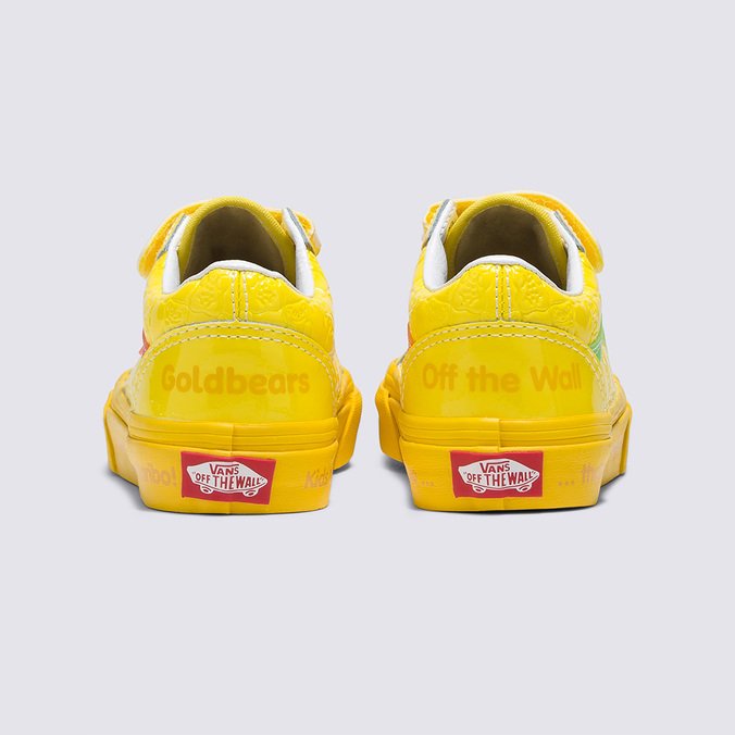 Yellow checkered sales vans old skool