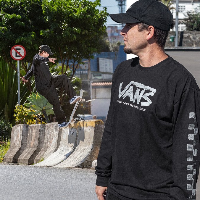Camiseta Drop Tape Ls Black